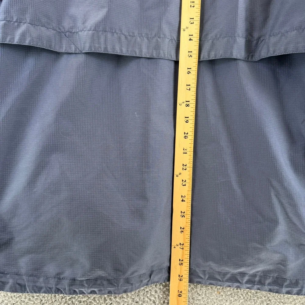 VTG Nike Quarter Zip Windbreaker Hooded Pullover Vented Blue Ripstop Mens L READ